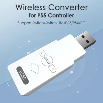USB Безжичен Джойстик Геймпад Конвертор за PS5/Switch/Switch Lite/PS4/PS3/PC Bluetooth-съвместим Контролер, Адаптер за Приемника