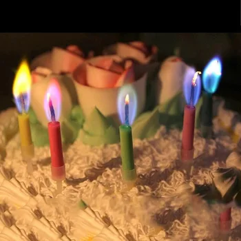 Свещи за рожден ден, свещи за торта цветна пламенная свещ бластване свещ годишнина от сватбата Щастлива годишнина