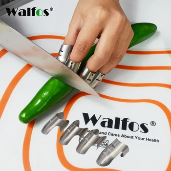 WALFOS 4 бр./компл. Регулируема Пръст От Неръждаема Стомана, Защита За Ръцете, Защита За Пръстите, Нож, Парче, Сигурен Парче, Инструменти за приготвяне на храна