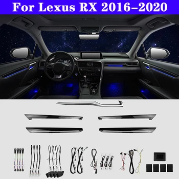 Auto Lexus RX 2016-2020 Оригиналната Бутон за Управление Декоративен Разсеяна Светлина Led Атмосферни Лампа с подсветка Ленти 64 цветове