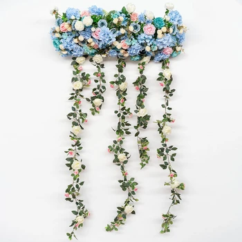 Продажба на едро на индивидуални лилаво цвете поредица от арки изкуствена коприна черешов цвят фалшиви хортензия роза фон за сватби