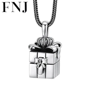 FNJ Короната Подарък Висулка Сребро 925 Проба Оригинален Чист S925 Сребърни Висулки за Бижута Дамски Изискани