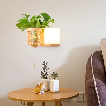 Гидропонный монтиран на стената лампа за растенията, скандинавски led монтиран на стената лампа с топка, стълбище, балкон, нощно шкафче за спалня, стенен декор, осветителни тела С ключ