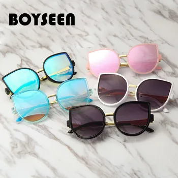 BOYSEEN, Детски модни слънчеви очила с големи рамки 