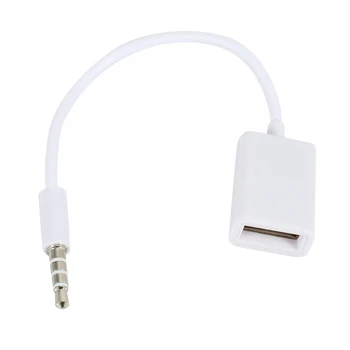 2 елемента 3,5 Мм Plug AUX Аудио Конектор За USB 2.0 Женски Конвертор Кабел Кабел Авто MP3