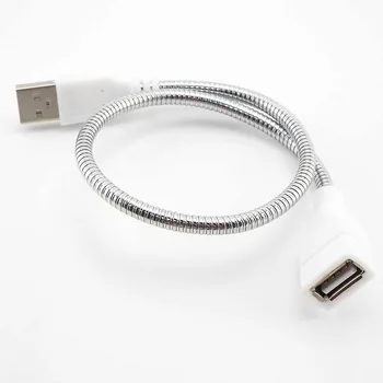 Удлинительный кабел USB Led Лампа Вентилатор захранващ Адаптер, Кабел от мъжа към Жената Гъвкав метален Маркуч Кабел