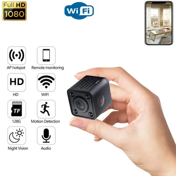 Мини Wifi Камера с Full HD 1080P Домашно Охранителна Камера за Нощно Виждане Micro Secret Cam Откриване на Движение, Видео, Диктофон Нова