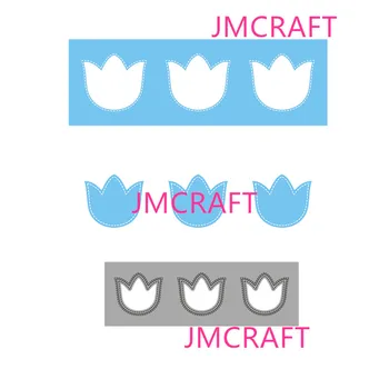 JMCRAFT 2021 Нов Фон с Цветен Кант #5 Метални Режещи Удари САМ Албум за Изрезки от Ръчно изработени Хартиена Занаят Метална Стоманена Шаблон за Печати