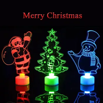 Коледна Украса на Дома Цветни Led Светлини дърво на Дядо Коледа нощно Коледа навидад нова година детски Подаръци, Коледни светлини Лампа