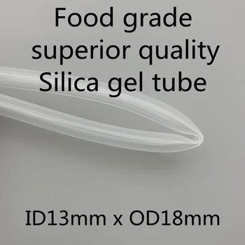 1 метър Силиконова Тръба ID 13 mm OD x 18 мм Храни Гъвкава Тръба За Напитки температурна устойчивост Нетоксичная Прозрачна Тръба