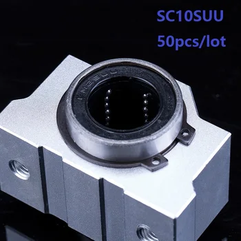50 бр./лот SC10SUU SCV10UU 10 mm на линеен корпус на линеен ръководство вал линеен блок подшипниковые блокове за смилане на струг с ЦПУ 3D части на принтера