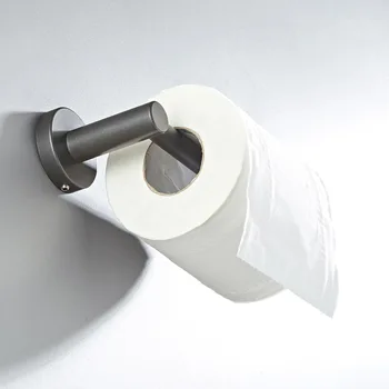 Грей месинг материал оборудване, баня с висулка, държач за тоалетна хартия прът държач за тоалетна хартия