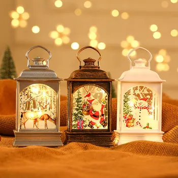 Нови Коледна Украса Светоизлучающая Преносима Маслена Лампа Led Украса на Прозореца Вечерни Малки Подаръци за Деца 508