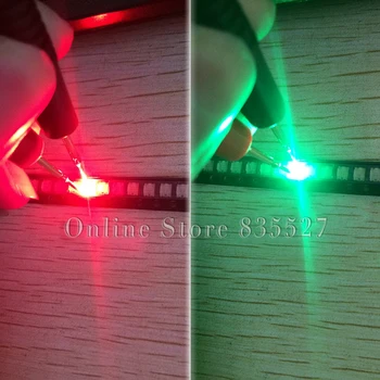 1000 бр./лот мъниста за лампи 1206 3227 1210 4-болт крака червено + изумрудено зелено два цвята в два цвята led SMD LED ' s