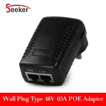 Безплатна доставка за ВИДЕОНАБЛЮДЕНИЕ DC 48 0.5 A Poe Инжектор за Хранене 24 W Ethernet Адаптер за IP-Камери за видеонаблюдение EU/US/AU/UK Стенен Мъжки по Избор