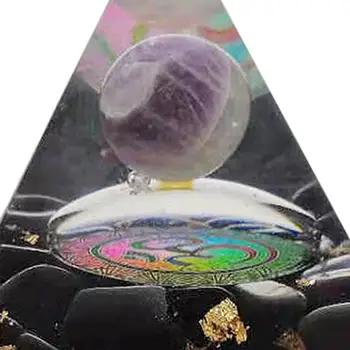 Голям 60 мм Скъпоценен Камък Orgon Пирамида Електромагнитни Защита на Crystal Изцеление Медитация