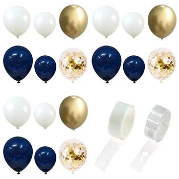 1 Комплект Тъмно синьо-Златни Балони На Рожден Ден, на Паметта, на Сватба За Момчета, моминско парти, Украса За Партита, Гирлянда От Балони, Арки