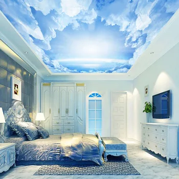 Потребителски Стенни тапети 3D Фентъзи Небето-Синьо Небе и Бели Облаци Стенни Живопис Европейски Стил на Тавана на Фона на Тапети 3 D
