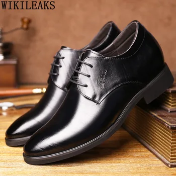Дизайнерски Мъжки Модел Обувки Oxfords с Асансьор за Мъже, Официални Сватбени Обувки, Мъжки Офис 2022, Zapatos De Vestir De Los Hombres