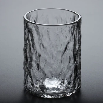 Бессвинцовая кръгла стъклена чаша с термостойким чук от Кората, чаша за вода, чаши чай, чаша за вино, домакински съдове за пиене, чаша за уиски
