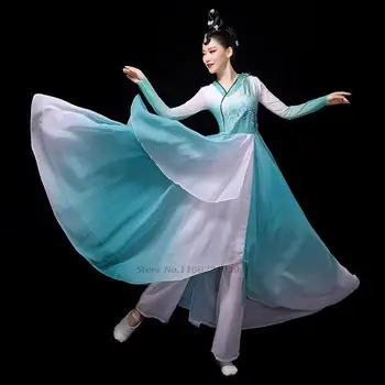 2022 китайски народен танц рокля ханьфу традиционен етап танцов костюм страхотна народно облечи китайското национално рокля ханьфу танцов костюм