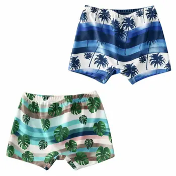 Летни Детски Плувни Панталони с цветен печат за малки момчета, Плажни Шорти, Бански, Бикини, за 6 м-5 години
