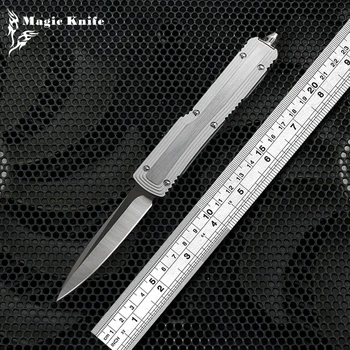 Magic Lce Element OTF Висока Твърдост D2 Нож От Алуминиева Сплав Дръжка Джобни Ножове Открит Приключение Тактически Инструменти