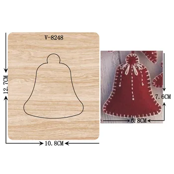 Нови коледна украса дървени печати за рязане на щанци за scrapbooking Различни размери V-8248