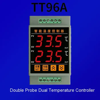 TT96A Интелигентен Дигитален Дисплей Двоен Независим Изход Електронен Уред За Контрол на Температурата на Охлаждане Отопление Ключ