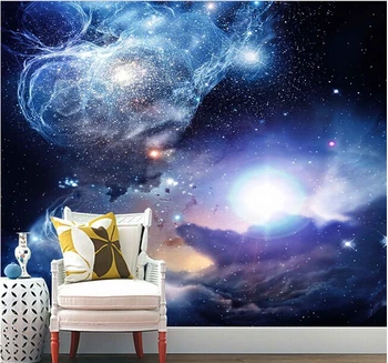 Потребителски тапети вселена, звезда на стената на всекидневната, кабелна телевизия бар с трапезария и таван стена водоустойчив плат де parede Papel