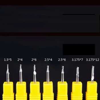 5 бр./компл. 3.175 1/8-2D-6 8 10 12 каннелюра муфа мелници карбид 22мм единичен един нож за алуминиеви бита на рутера твърди карбид инструменти КНК
