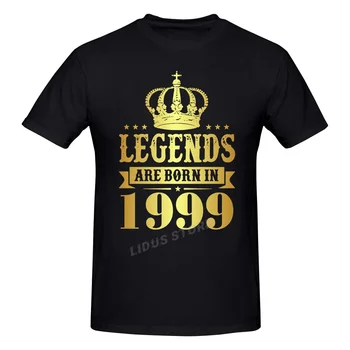 Легендите се раждат през 1999 г., на 23 Г. На 23-ти рожден ден Подарък тениска Harajuku Градинска дрехи 100% Памук Графична Тениска Марки Тениска Топ