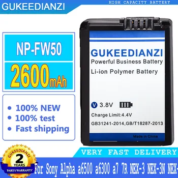 GUKEEDIANZI 2000 ма батерия NP-FW50 NP FW50 Батерия за Sony A6000 A6400 A6300 A6500 A7 A7II A7RII A7SII A7S2 A7R Batterij Песен НЯМА