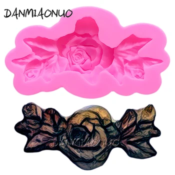DANMIAONUO A1264021 Розата е Цветето на Форма За Торта Инструменти За празни приказки Аксесоари За Печене Formas De Silicone Para Bolo E Doces