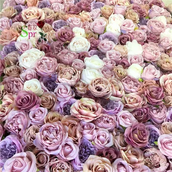 SPR Безплатна доставка-10 бр./лот 3D висококачествени Изкуствени цветя сватба на розите стенен фон аранжировка на цветя за декорация